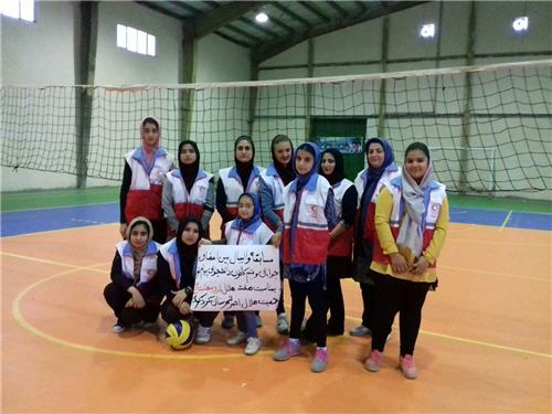 به مناسبت هفته هلال احمر96، برگزاری مسابقه والیبال بین کانون های دانشجویی هلال احمر شهرستان کردکوی